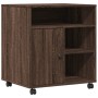 Soporte para impresora con ruedas marrón roble 60x50x67 cm von , Drucker unterstützt - Ref: Foro24-840631, Preis: 92,02 €, Ra...