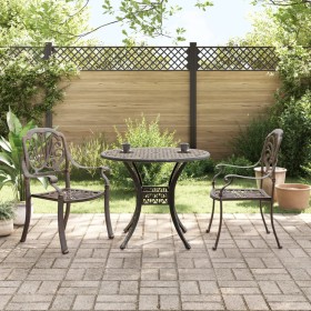 Mesa y sillas de bistró 3 piezas aluminio fundido color bronce by , Garden sets - Ref: Foro24-3216322, Price: 577,57 €, Disco...