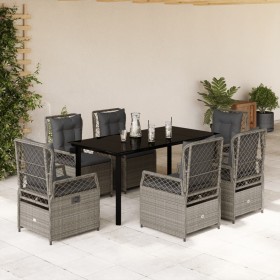 Set comedor jardín 7 pzas y cojines ratán sintético gris claro by , Garden sets - Ref: Foro24-3263038, Price: 703,71 €, Disco...