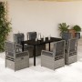 Set comedor jardín 7 pzas y cojines ratán sintético gris claro von , Gartensets - Ref: Foro24-3263038, Preis: 703,71 €, Rabat...