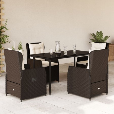 Set comedor de jardín 5 piezas y cojines ratán sintético marrón by , Garden sets - Ref: Foro24-3262842, Price: 576,77 €, Disc...