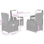 Set comedor de jardín 5 piezas y cojines ratán sintético marrón by , Garden sets - Ref: Foro24-3262842, Price: 576,77 €, Disc...
