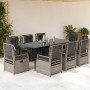 Set comedor de jardín 9 pzas cojines ratán sintético gris claro von , Gartensets - Ref: Foro24-3263033, Preis: 1,00 €, Rabatt: %