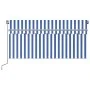 Manual retractable awning with blue and white blind 3x2.5 m by vidaXL, Awnings - Ref: Foro24-3069376, Price: 234,16 €, Discou...