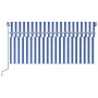 Manuell ausfahrbare Markise mit blau-weißem Rollo 3x2,5 m von vidaXL, Markisen - Ref: Foro24-3069376, Preis: 296,87 €, Rabatt: %