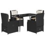 Set de muebles jardín 5 pzas con cojines ratán sintético negro von , Gartensets - Ref: Foro24-3262828, Preis: 552,62 €, Rabat...
