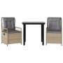 Set comedor de jardín 3 pzas con cojines ratán sintético beige von , Gartensets - Ref: Foro24-3263006, Preis: 276,05 €, Rabat...