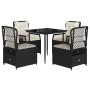 Set de muebles jardín 5 pzas con cojines ratán sintético negro von , Gartensets - Ref: Foro24-3262958, Preis: 474,95 €, Rabat...