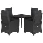 Set de muebles jardín 5 pzas con cojines ratán sintético negro von , Gartensets - Ref: Foro24-3212744, Preis: 607,81 €, Rabat...