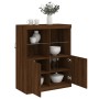 Aparador con luces LED roble marrón 81x37x100 cm by , Sideboards - Ref: Foro24-836678, Price: 117,77 €, Discount: %