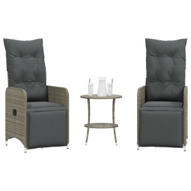 Sillas de jardín reclinables con mesa 2 uds ratán PE gris von , Gartenstühle - Ref: Foro24-365707, Preis: 293,40 €, Rabatt: %