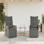 Sillas de jardín reclinables con mesa 2 uds ratán PE gris von , Gartenstühle - Ref: Foro24-365707, Preis: 293,40 €, Rabatt: %