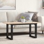 Mesa de centro marco O madera maciza pino y acero 90x40x35 cm von , Küchen- und Esstische - Ref: Foro24-3282664, Preis: 68,47...