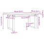 Mesa de centro marco O madera maciza pino y acero 90x40x35 cm von , Küchen- und Esstische - Ref: Foro24-3282664, Preis: 68,47...