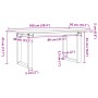 Mesa de centro marco O madera maciza pino y acero 100x50x45 cm von , Küchen- und Esstische - Ref: Foro24-3282666, Preis: 80,8...