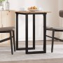 Mesa de comedor marco O madera maciza pino y acero 80x50x75 cm von , Küchen- und Esstische - Ref: Foro24-3282672, Preis: 79,0...