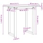 Mesa de comedor marco O madera maciza pino y acero 80x50x75 cm von , Küchen- und Esstische - Ref: Foro24-3282672, Preis: 79,0...