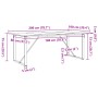 Mesa de comedor marco O madera maciza pino y acero 200x100x75cm von , Küchen- und Esstische - Ref: Foro24-3282679, Preis: 189...