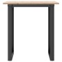 Mesa de comedor marco O madera maciza pino y acero 60x60x75 cm von , Küchen- und Esstische - Ref: Foro24-3282670, Preis: 85,7...