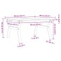 Mesa de centro marco Y madera maciza pino y acero 90x90x45 cm von , Küchen- und Esstische - Ref: Foro24-3282709, Preis: 100,5...