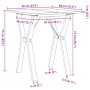 Mesa de comedor marco Y madera maciza pino y acero 60x60x75 cm von , Küchen- und Esstische - Ref: Foro24-3282714, Preis: 80,3...