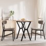 Mesa de comedor marco Y madera maciza pino y acero 80x50x75 cm von , Küchen- und Esstische - Ref: Foro24-3282716, Preis: 84,2...