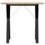 Mesa de comedor marco Y madera maciza pino y acero 80x50x75 cm von , Küchen- und Esstische - Ref: Foro24-3282716, Preis: 84,2...