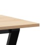Mesa de comedor marco Y madera maciza pino y acero 80x50x75 cm von , Küchen- und Esstische - Ref: Foro24-3282716, Preis: 84,2...