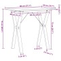 Mesa de comedor marco Y madera maciza pino y acero 80x50x75 cm von , Küchen- und Esstische - Ref: Foro24-3282716, Preis: 84,2...