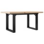 Mesa de centro marco O madera maciza pino y acero 80x50x40,5 cm von , Küchen- und Esstische - Ref: Foro24-3282728, Preis: 78,...