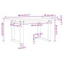 Mesa de centro marco O madera maciza pino y acero 80x50x40,5 cm von , Küchen- und Esstische - Ref: Foro24-3282728, Preis: 78,...