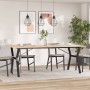 Mesa de comedor marco Y madera maciza pino y acero 200x100x75cm von , Küchen- und Esstische - Ref: Foro24-3282723, Preis: 200...
