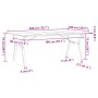 Mesa de comedor marco Y madera maciza pino y acero 200x100x75cm von , Küchen- und Esstische - Ref: Foro24-3282723, Preis: 200...
