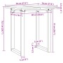 Mesa de comedor marco O madera maciza pino y acero 70x70x75,5cm von , Küchen- und Esstische - Ref: Foro24-3282737, Preis: 91,...