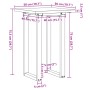 Mesa de comedor marco O madera maciza pino y acero 50x50x75,5cm von , Küchen- und Esstische - Ref: Foro24-3282735, Preis: 79,...