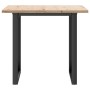 Mesa de comedor marco O madera maciza pino y acero 90x90x75,5cm von , Küchen- und Esstische - Ref: Foro24-3282740, Preis: 116...