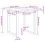 Mesa de comedor marco O madera maciza pino y acero 90x90x75,5cm von , Küchen- und Esstische - Ref: Foro24-3282740, Preis: 116...
