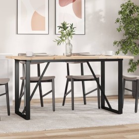 Mesa de comedor marco O madera maciza pino acero 140x80x75,5 cm von , Küchen- und Esstische - Ref: Foro24-3282742, Preis: 155...