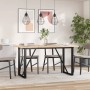 Mesa de comedor marco O madera maciza pino acero 140x80x75,5 cm von , Küchen- und Esstische - Ref: Foro24-3282742, Preis: 155...