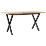 Mesa de centro marco X madera maciza pino y acero 100x50x45,5cm von , Küchen- und Esstische - Ref: Foro24-3282754, Preis: 82,...