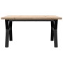 Mesa de centro marco Y madera maciza pino y acero 90x90x45,5 cm von , Küchen- und Esstische - Ref: Foro24-3282775, Preis: 113...