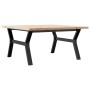 Mesa de centro marco Y madera maciza pino y acero 90x90x45,5 cm von , Küchen- und Esstische - Ref: Foro24-3282775, Preis: 113...