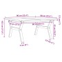 Mesa de centro marco Y madera maciza pino y acero 90x90x45,5 cm von , Küchen- und Esstische - Ref: Foro24-3282775, Preis: 113...