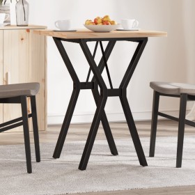 Mesa de comedor marco Y madera maciza pino y acero 60x60x75,5cm von , Küchen- und Esstische - Ref: Foro24-3282780, Preis: 80,...