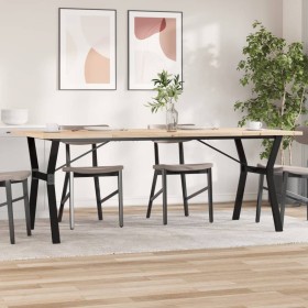 Mesa de comedor marco Y madera maciza pino acero 200x100x75,5cm von , Küchen- und Esstische - Ref: Foro24-3282789, Preis: 221...