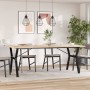 Mesa de comedor marco Y madera maciza pino acero 200x100x75,5cm von , Küchen- und Esstische - Ref: Foro24-3282789, Preis: 221...