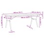 Mesa de comedor marco Y madera maciza pino acero 200x100x75,5cm von , Küchen- und Esstische - Ref: Foro24-3282789, Preis: 221...