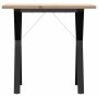 Mesa de comedor marco Y madera maciza pino y acero 80x50x75,5cm von , Küchen- und Esstische - Ref: Foro24-3282782, Preis: 90,...