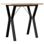 Mesa de comedor marco Y madera maciza pino y acero 80x50x75,5cm von , Küchen- und Esstische - Ref: Foro24-3282782, Preis: 90,...
