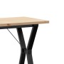Mesa de comedor marco Y madera maciza pino y acero 80x50x75,5cm von , Küchen- und Esstische - Ref: Foro24-3282782, Preis: 90,...